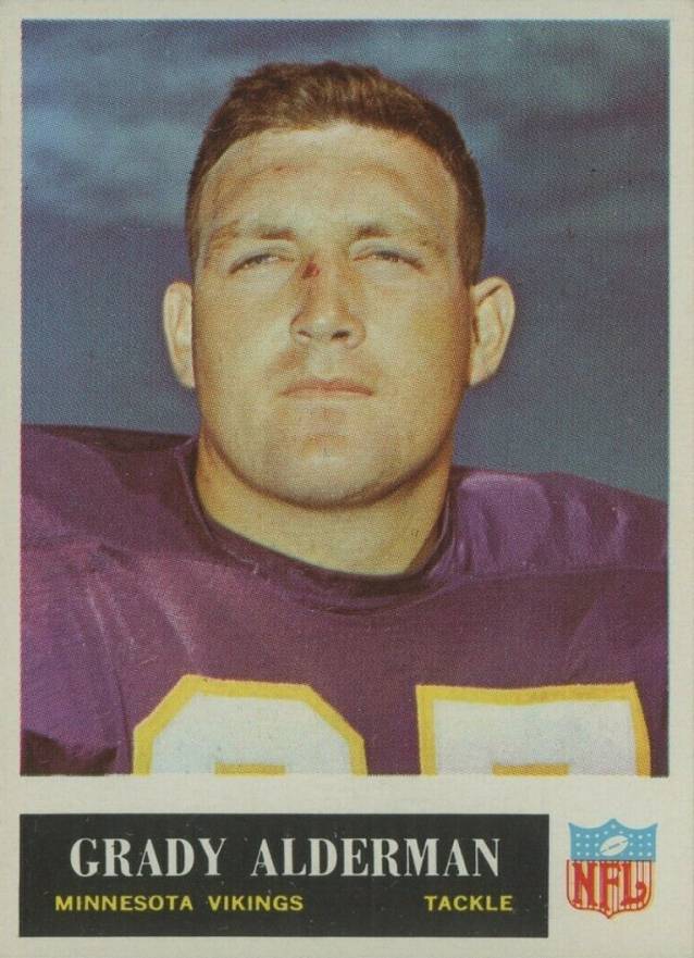 1965 Philadelphia Grady Alderman #100 Football Card