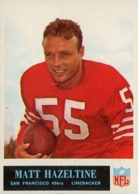 1965 Philadelphia Matt Hazeltine #175 Football Card