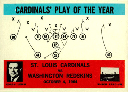 1965 Philadelphia St. Louis Cardinal Play Card #168 Football Card