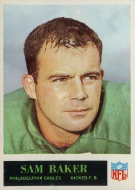 1965 Philadelphia Sam Baker #128 Football Card