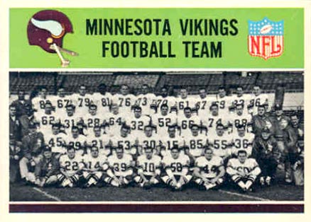 1965 Philadelphia Minnesota Vikings Teams #99 Football Card