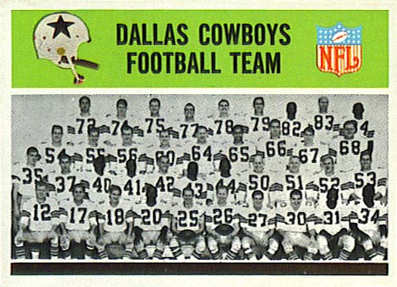 1965 Philadelphia Dallas Cowboys Team #43 Football Card
