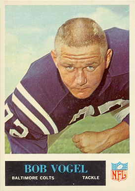 1965 Philadelphia Bob Vogel #13 Football Card