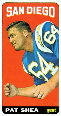 1965 Topps Pat Shea #172 Football Card