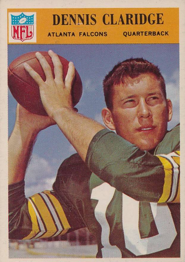 1966 Philadelphia Dennis Claridge #3 Football Card