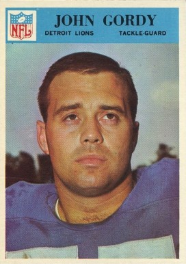 1966 Philadelphia John Gordy #68 Football Card