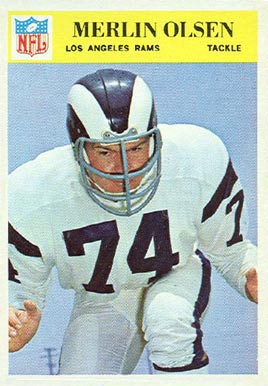 1966 Philadelphia Merlin Olsen #102 Football Card