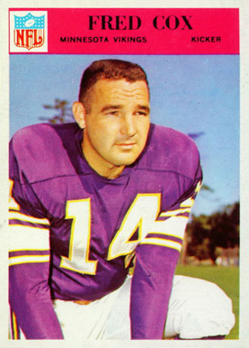 1966 Philadelphia Fred Cox #108 Football Card