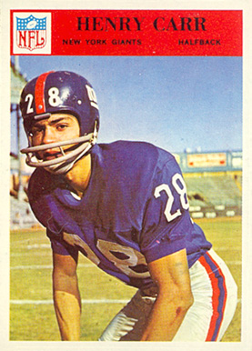 1966 Philadelphia Henry Carr #120 Football Card