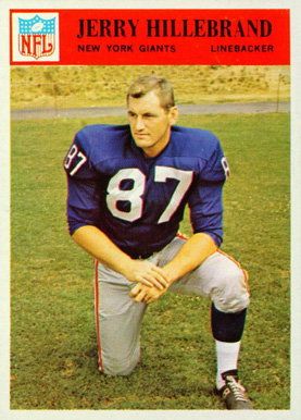 1966 Philadelphia Jerry Hillebrand #123 Football Card