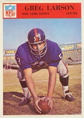 1966 Philadelphia Greg Larson #124 Football Card