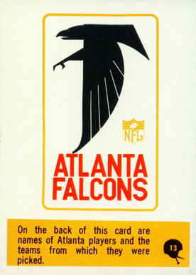 1966 Philadelphia Atlanta Falcons #13 Football Card