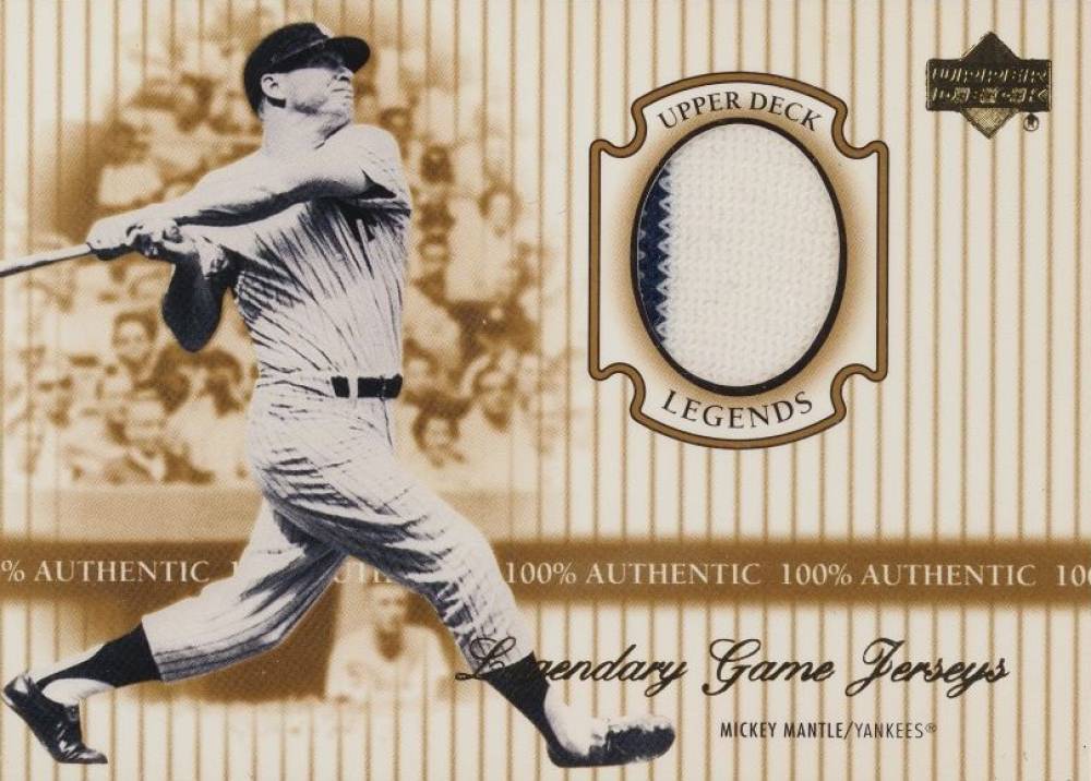 2000 Upper Deck Legends Legendary Game Jerseys  Mickey Mantle #J-MM Baseball Card