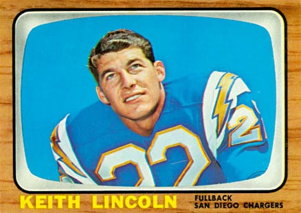 1966 Topps Keith Lincoln #127 Football Card