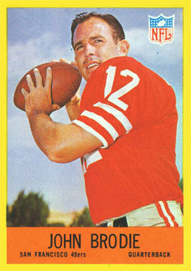 1967 Philadelphia John Brodie #172 Football Card