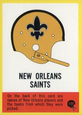1967 Philadelphia New Orleans Saints Insignia #132 Football Card