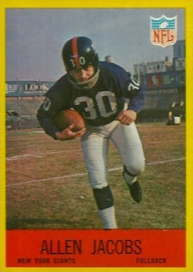 1967 Philadelphia Allen Jacobs #112 Football Card