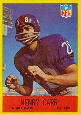 1967 Philadelphia Henry Carr #110 Football Card