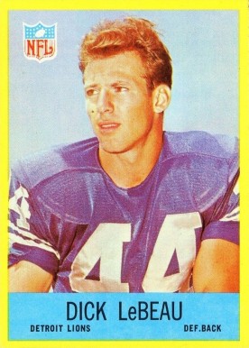 1967 Philadelphia Dick Lebeau #66 Football Card
