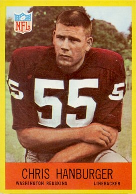 1967 Philadelphia Chris Hanburger #183 Football Card