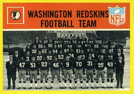 1967 Philadelphia Washington Redskins Team #181 Football Card