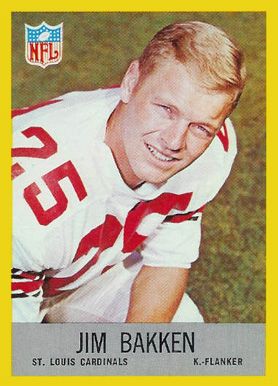 1967 Philadelphia Jim Bakken #158 Football Card