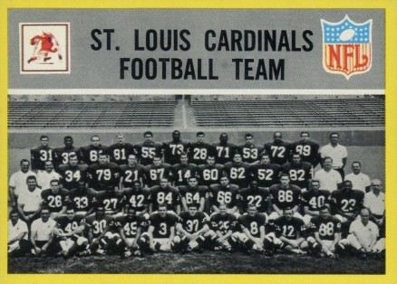 1967 Philadelphia St. Louis Cardinals Team #157 Football - VCP Price Guide
