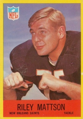 1967 Philadelphia Riley Mattson #127 Football Card