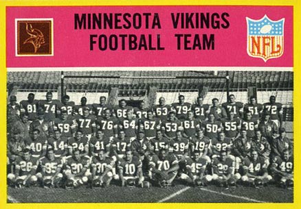 1967 Philadelphia Minnesota Vikings Team #97 Football Card