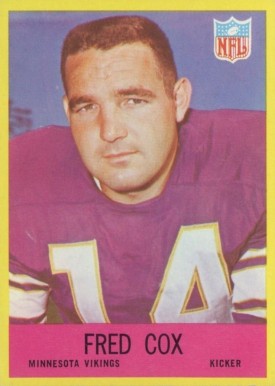 1967 Philadelphia Fred Cox #100 Football Card