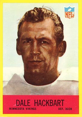 1967 Philadelphia Dale Hackbart #102 Football Card