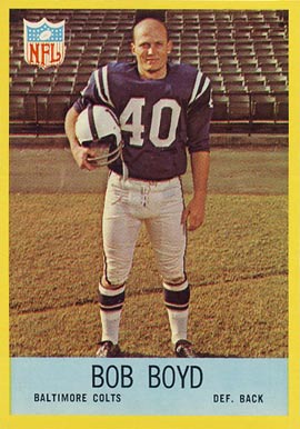 1967 Philadelphia Bob Boyd #15 Football Card