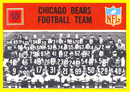 1967 Philadelphia Chicago Bears Team #25 Football Card