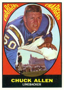 1967 Topps Chuck Allen #129 Football Card