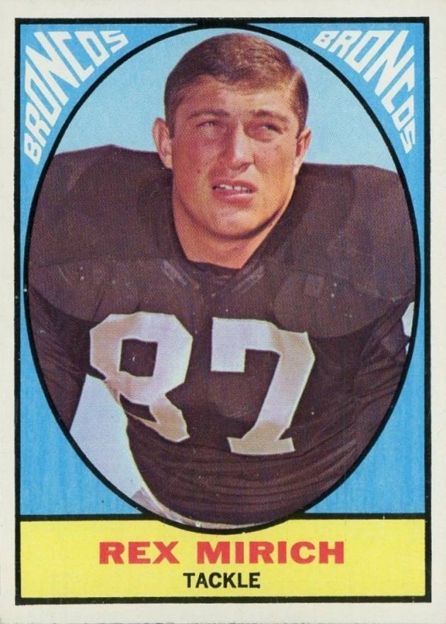 1967 Topps Rex Mirich #32 Football Card