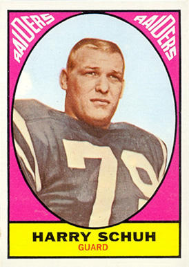 1967 Topps Harry Schuh #115 Football Card