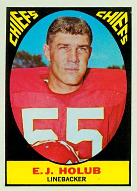 1967 Topps E.J. Holub #66 Football Card