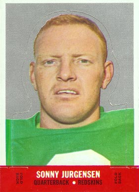 1968 Topps Stand-Ups Sonny Jurgensen # Football Card