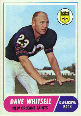 1968 Topps Dave Whitsell #82 Football Card