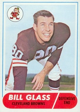 1968 Topps Bill Glass #154 Football Card