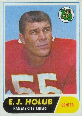 1968 Topps E.J. Holub #145 Football Card