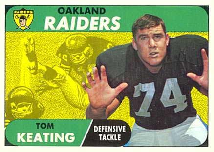 1968 Topps Tom Keating #116 Football Card