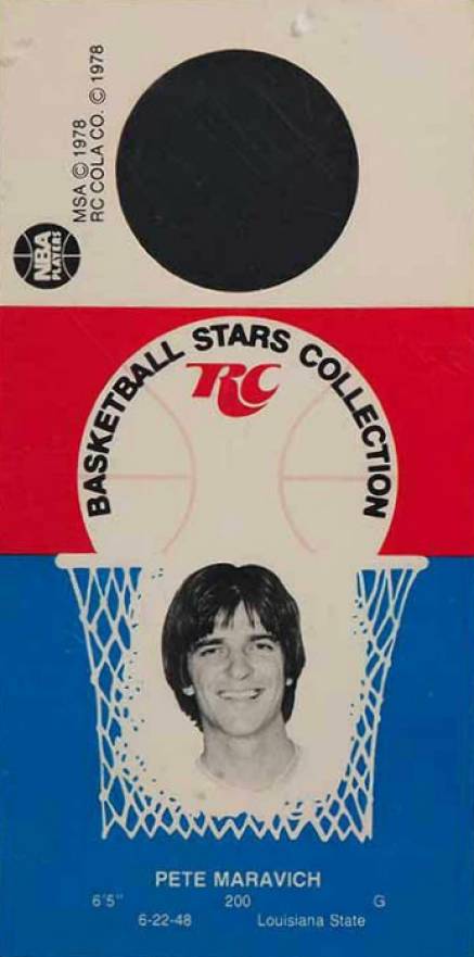1978 Royal Crown Cola Pete Maravich # Basketball Card