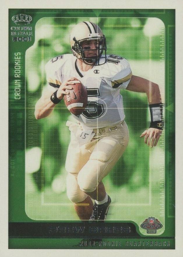 2001 Pacific Crown Royale Rookie Royalty Drew Brees #2 Football Card