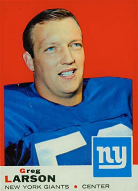 1969 Topps Greg Larson #106 Football Card