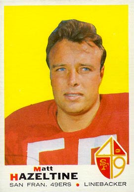 1969 Topps Matt Hazeltine #204 Football Card