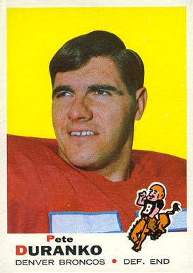 1969 Topps Pete Duranko #182 Football Card