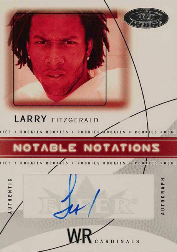 2004 Fleer Hot Prospects Notable Notations  Larry Fitzgerald #LF Football Card