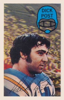 1970 Kellogg's Dick Post #19 Football Card