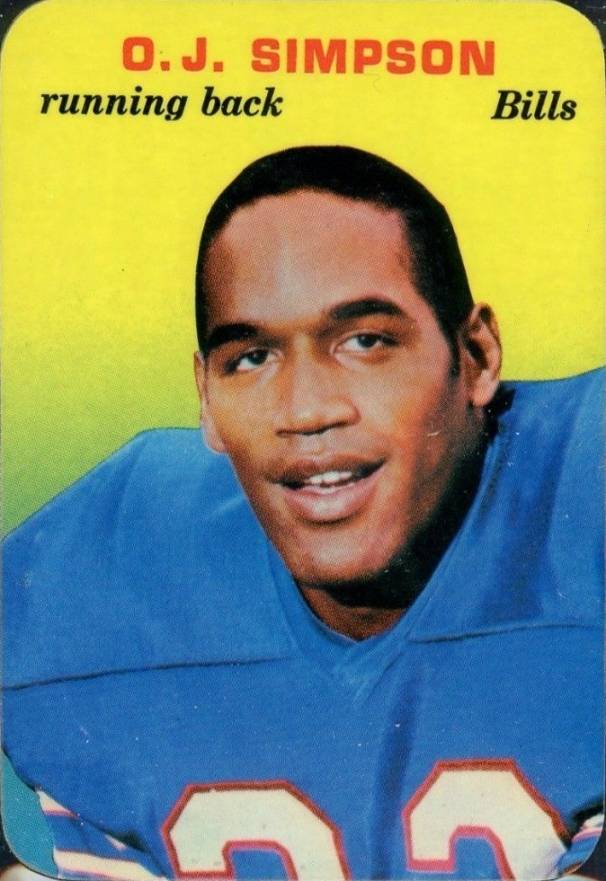Topps 1974 O.J Simpson Record Breaker Card #1 Single Season Rushing Record Buffalo Bills USC 